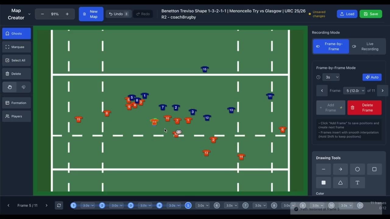 Frame Ghosts and Restore Paths features demonstration