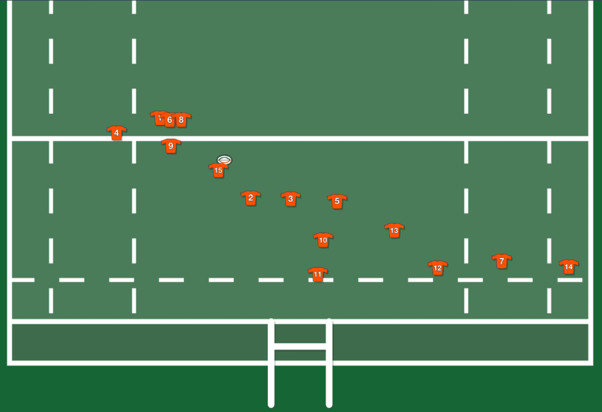 Map Training Simulator showing new vibrant team colors, athletic jersey designs, and enhanced pitch with 3D shadows
